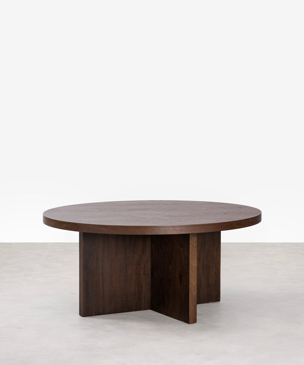 Table basse ronde en bois Takaya (80 cm)