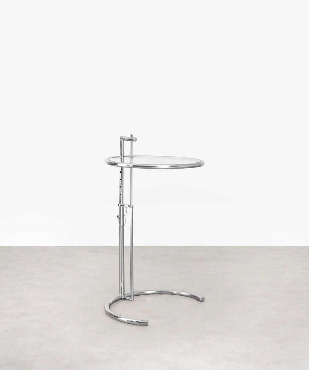 Table d’appoint en acier et verre Helen