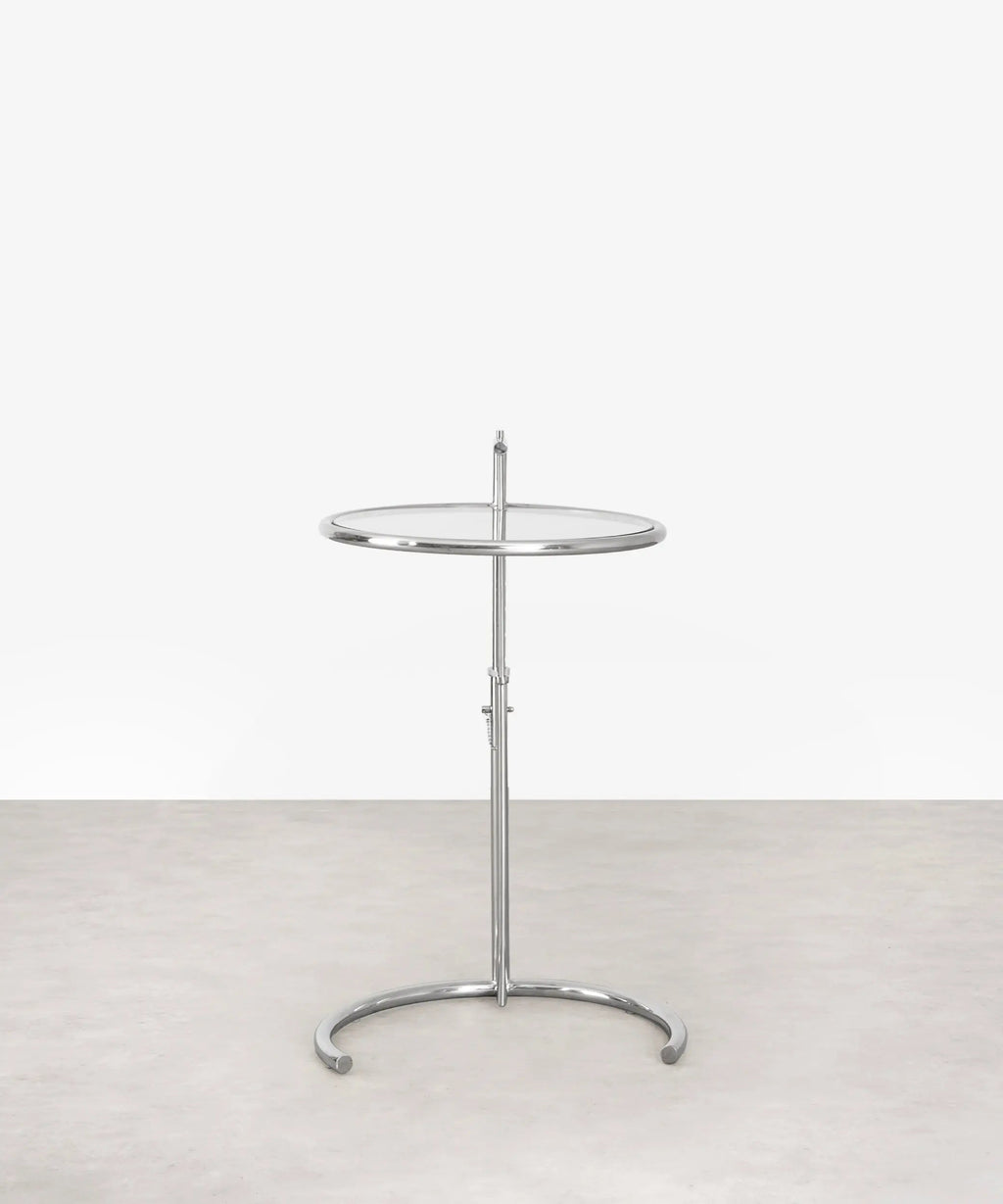 Table d’appoint en acier et verre Helen