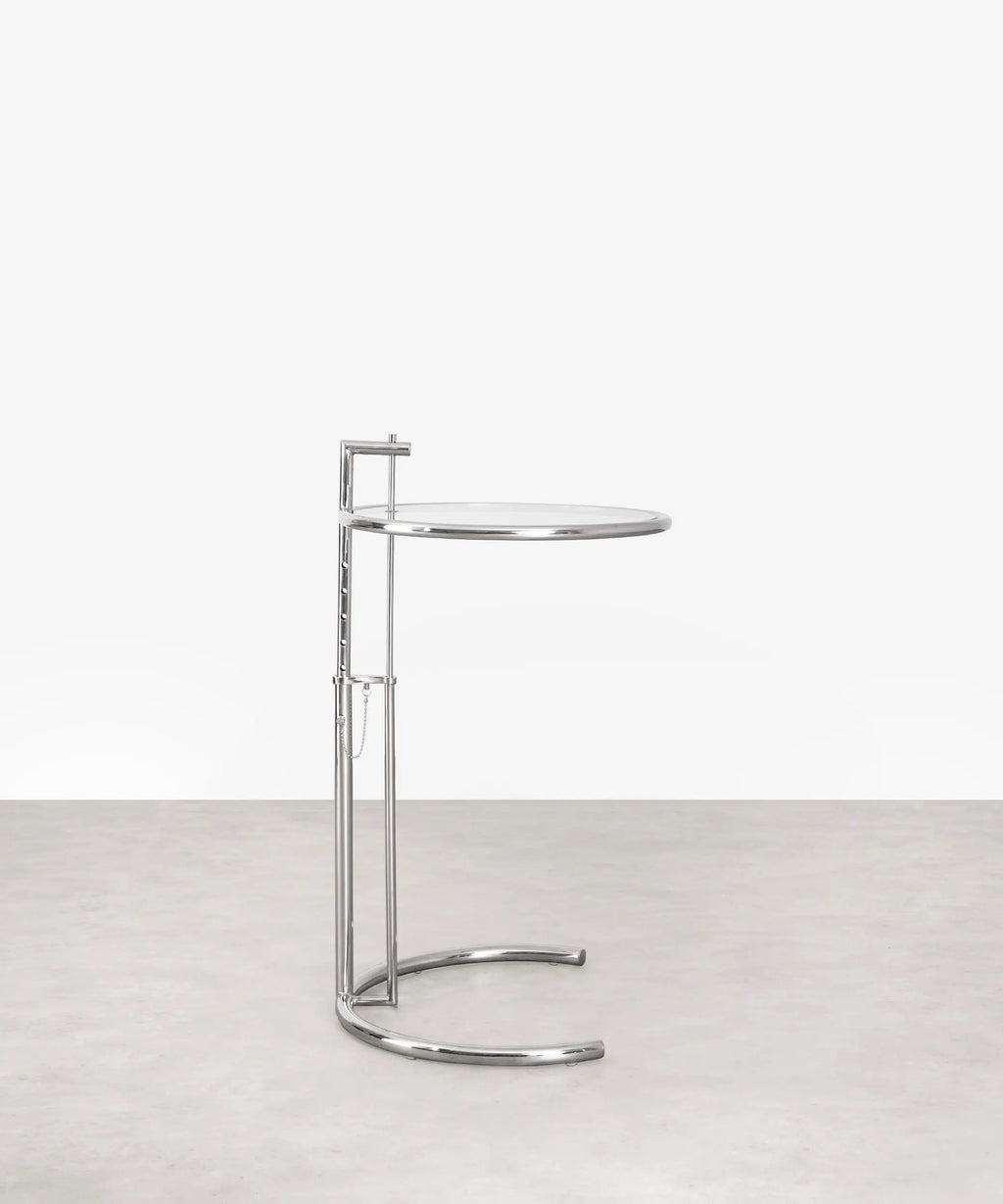 Table d’appoint en acier et verre Helen