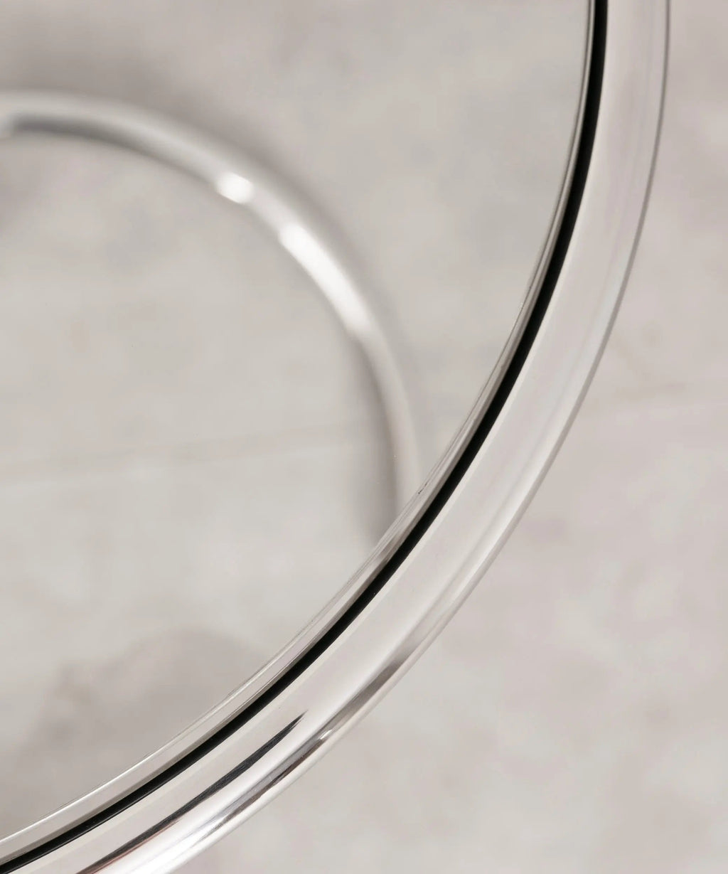 Table d’appoint en acier et verre Helen