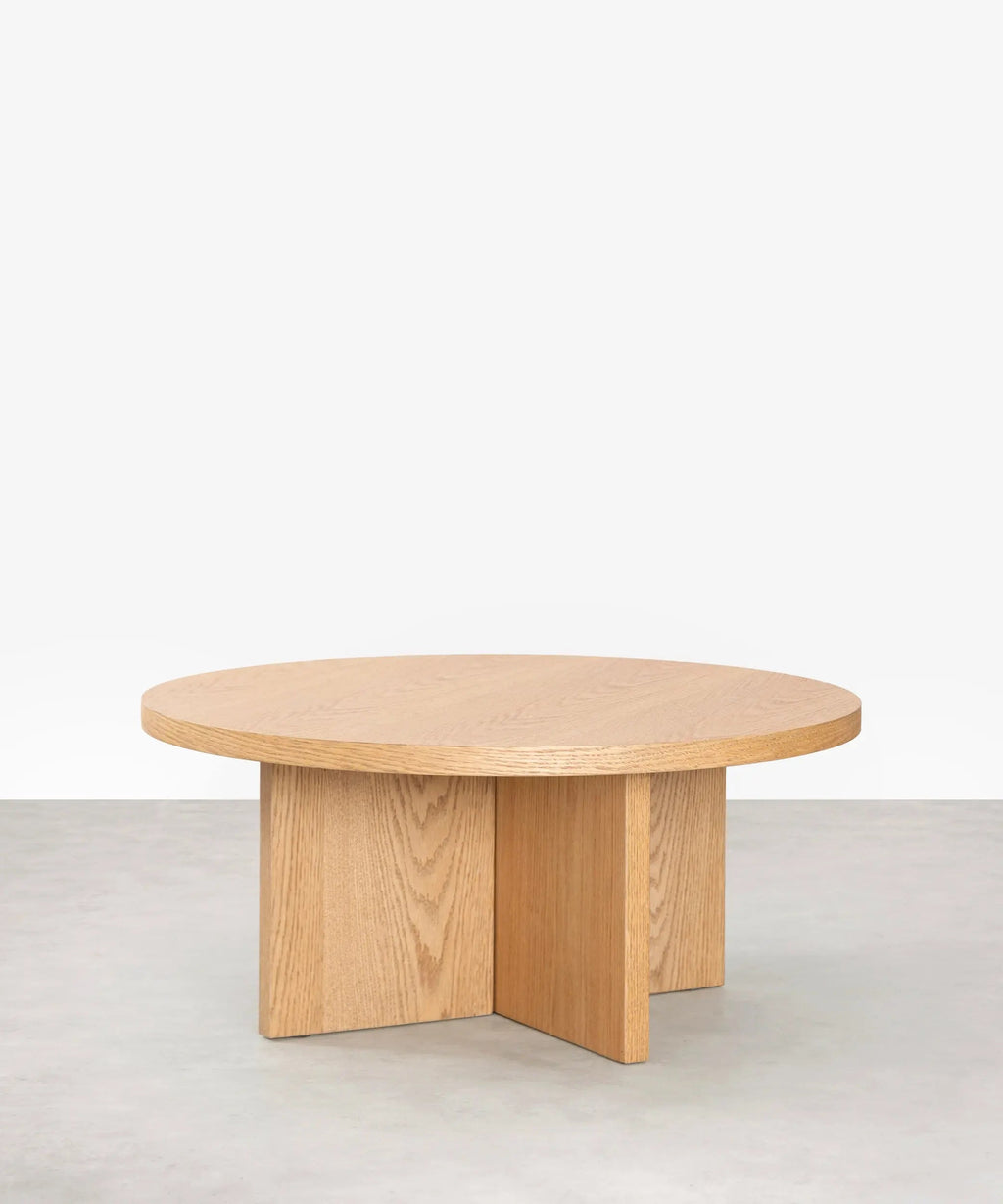Table basse ronde en bois Takaya (80 cm)