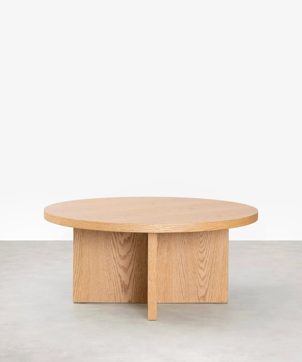 Table basse ronde en bois Takaya (80 cm)