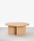 Table basse ronde en bois Takaya (80 cm)