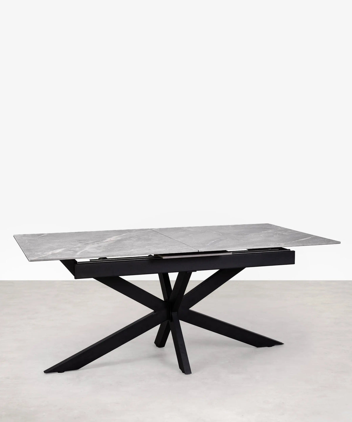 Table à manger rectangulaire extensible Travis (180-220 cm) - Glossy Grey