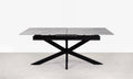 Table à manger rectangulaire extensible Travis (180-220 cm) - Glossy Grey