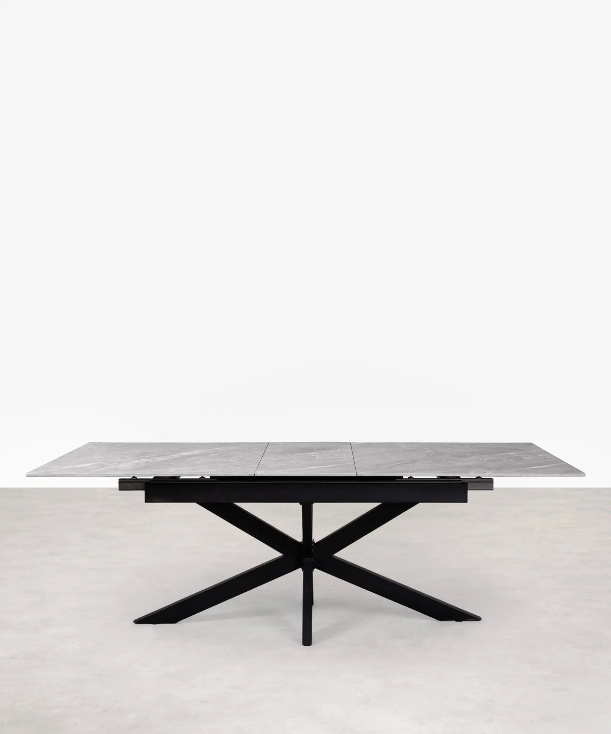 Table à manger rectangulaire extensible Travis (180-220 cm) - Glossy Grey