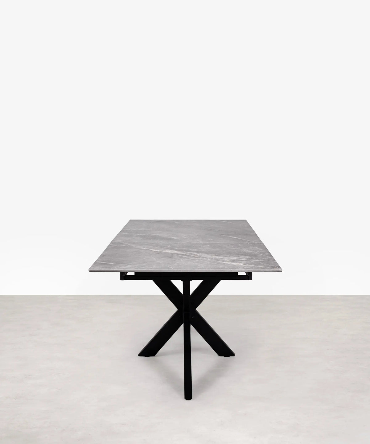 Table à manger rectangulaire extensible Travis (180-220 cm) - Glossy Grey