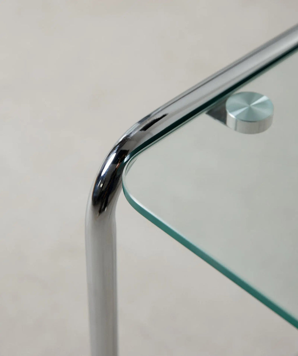 Table d'appoint en métal et verre trempé Bonet