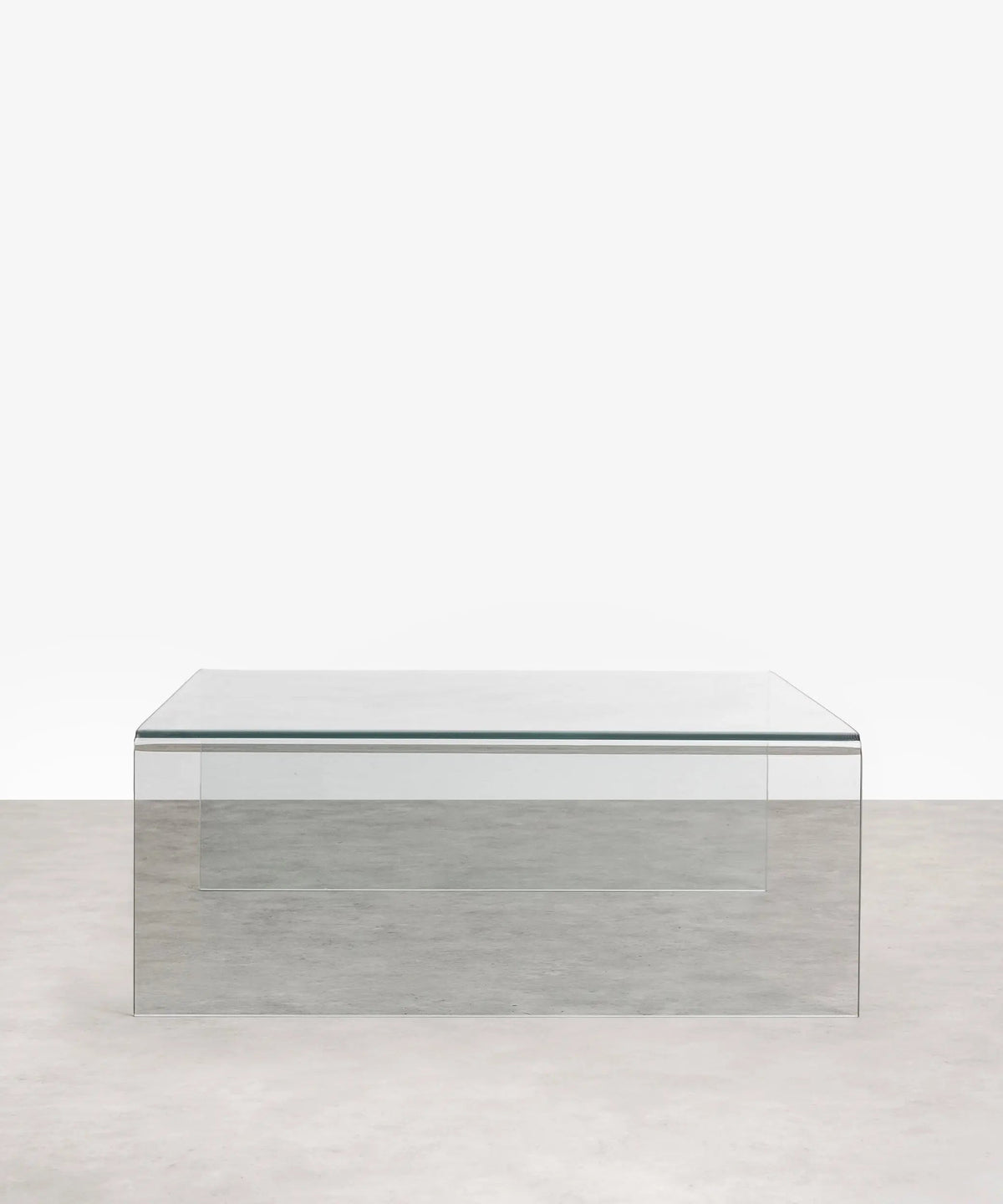 Table basse carrée en verre trempé Burano (100 x 100 cm)