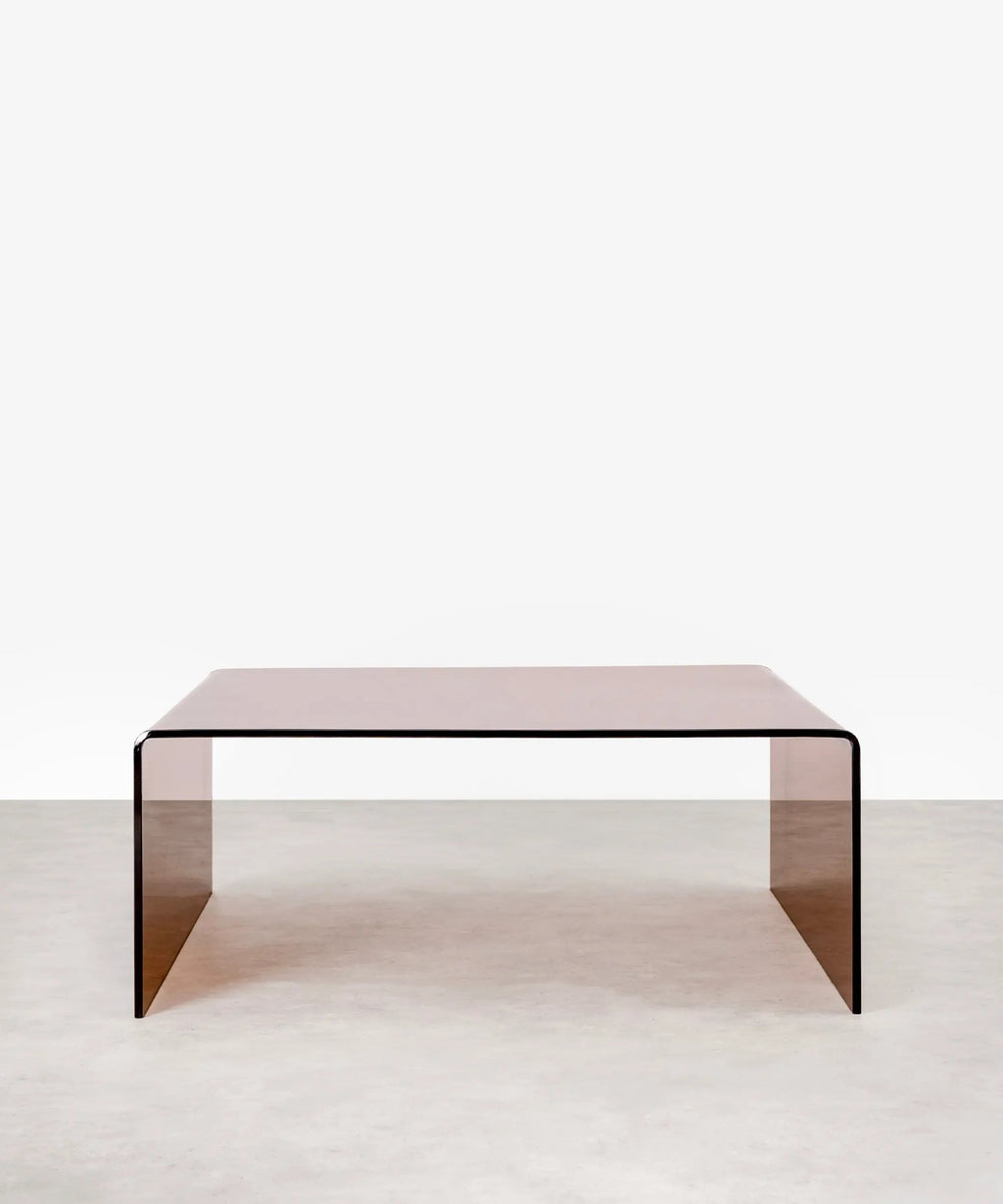 Table basse carrée en verre trempé Burano (100 x 100 cm)