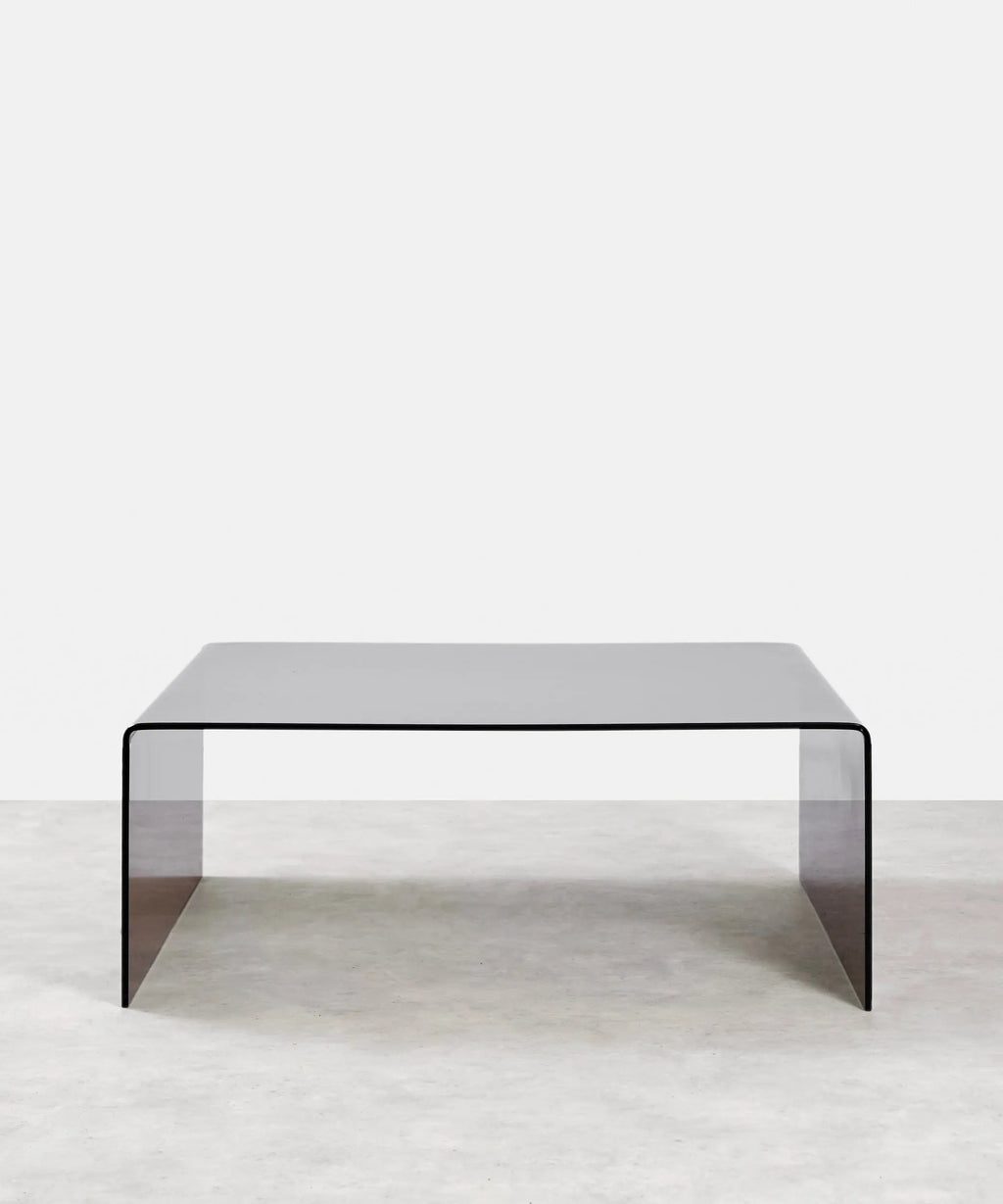 Table basse carrée en verre trempé Burano (100 x 100 cm)