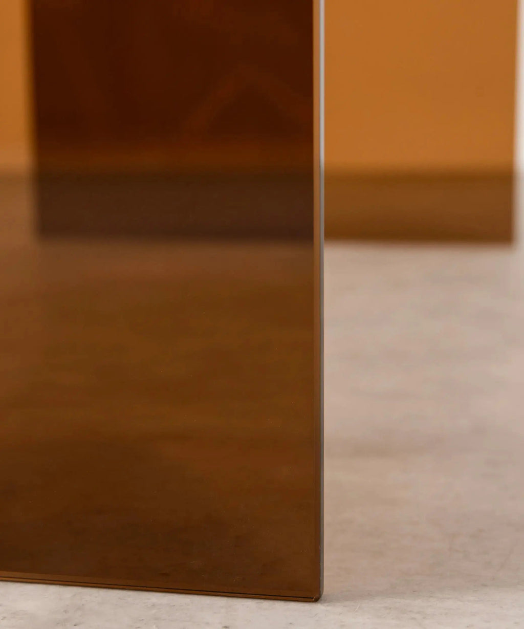 Table basse rectangulaire Cheval en verre trempé (100 cm)