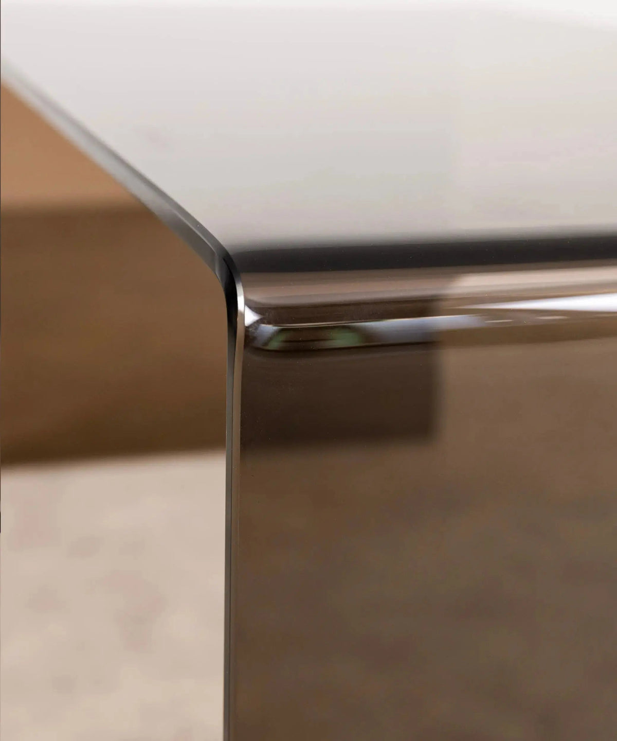Table basse rectangulaire Cheval en verre trempé (100 cm)