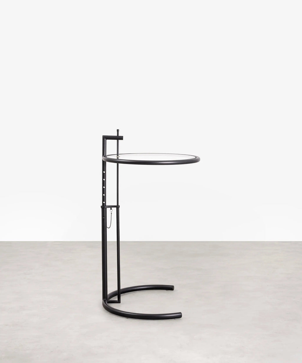 Table d’appoint en acier et verre Helen