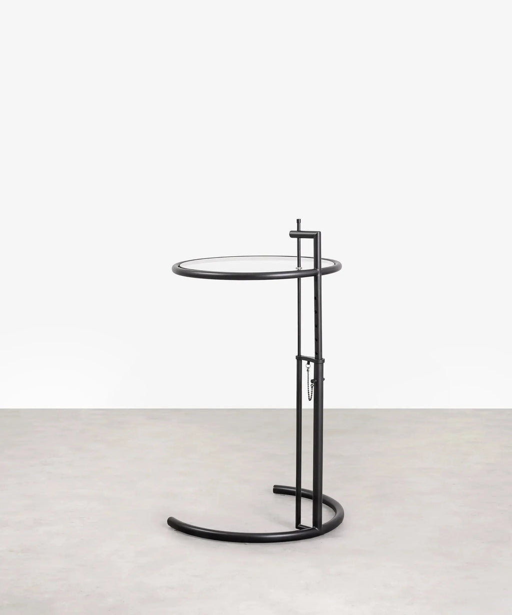 Table d’appoint en acier et verre Helen