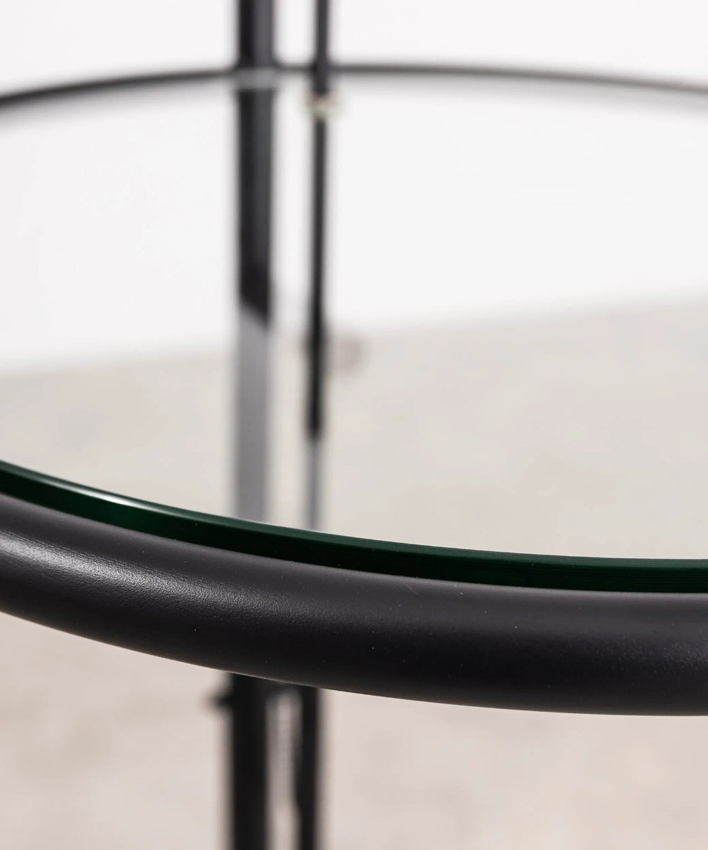Table d’appoint en acier et verre Helen