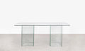 Table à manger rectangulaire en verre trempé Eleonora (180x90 cm)