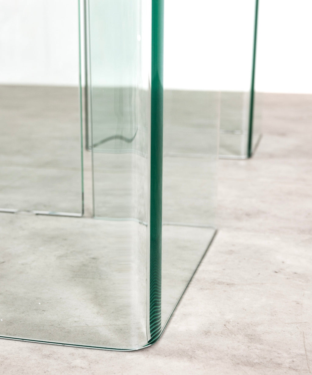 Table à manger rectangulaire en verre trempé Eleonora (180x90 cm)
