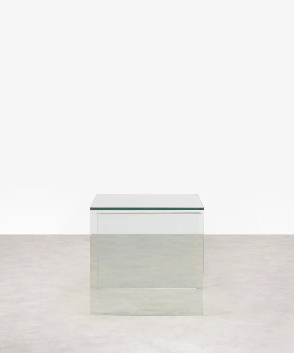 Table en verre trempé Jolene (63x50 cm)