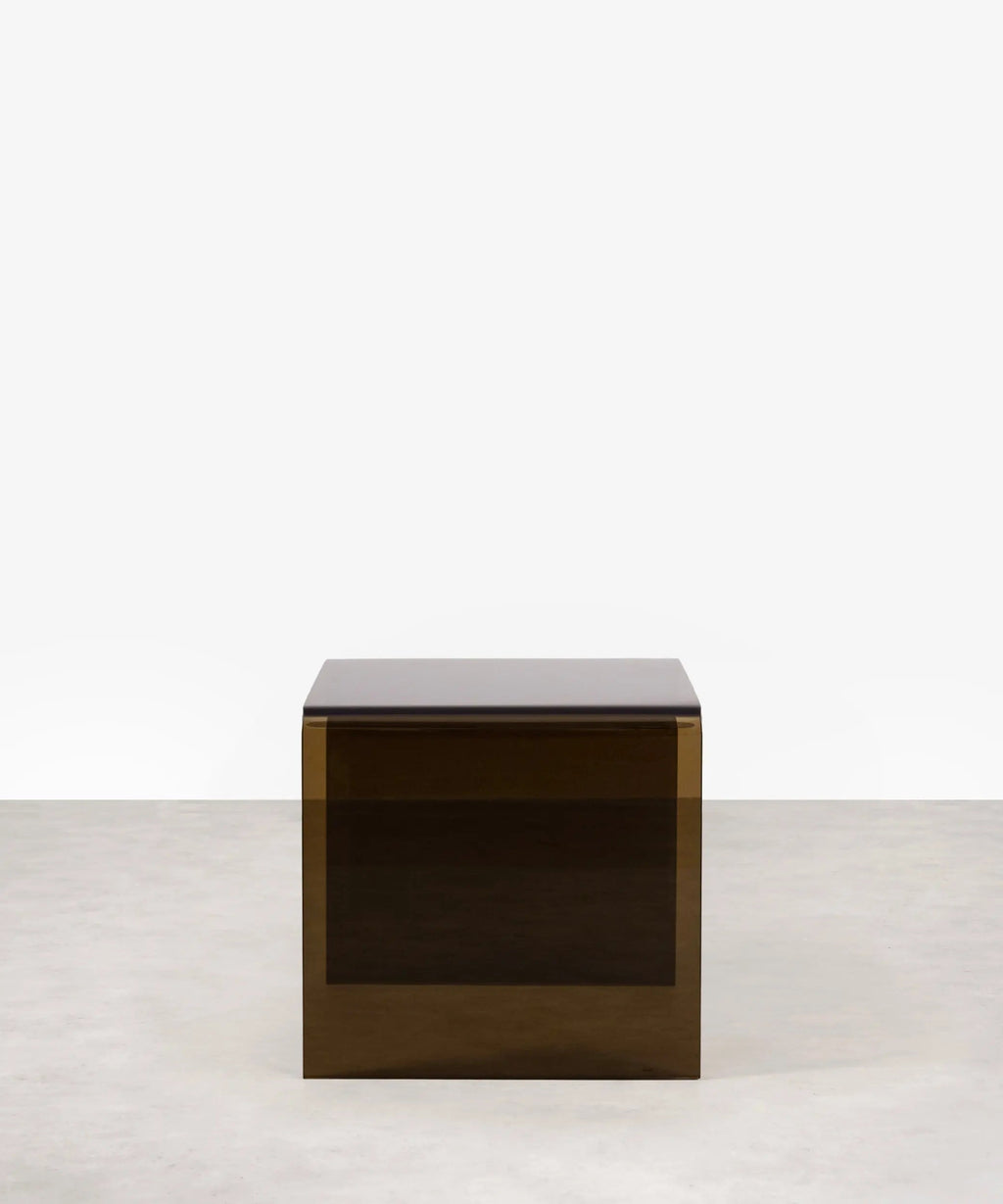Table en verre trempé Jolene (63x50 cm)