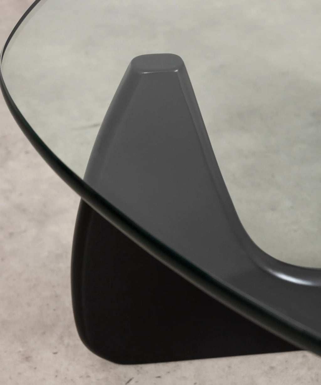 Table basse en verre trempé et bois Michi Noriaki