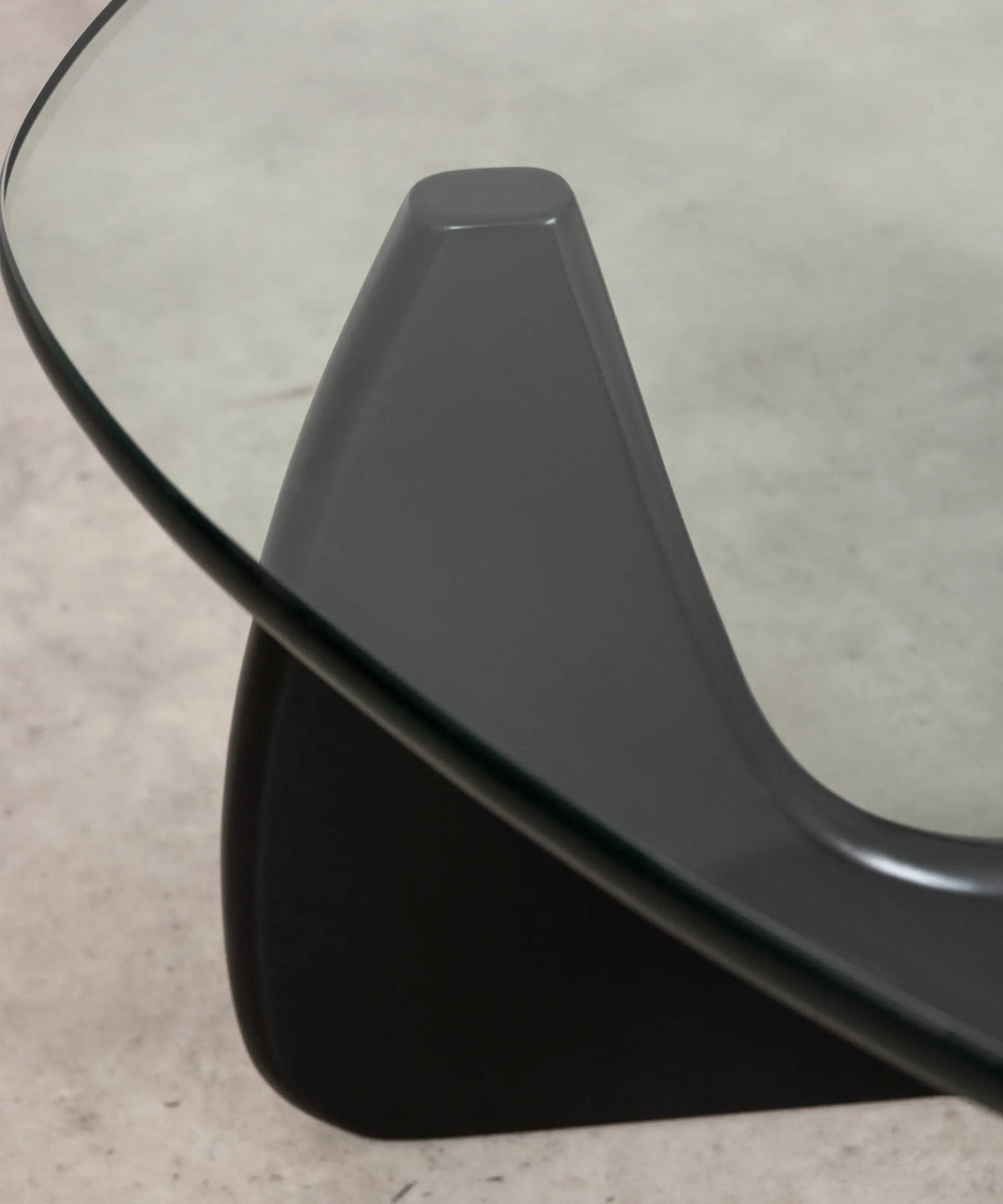 Table basse en verre trempé et bois Michi Noriaki