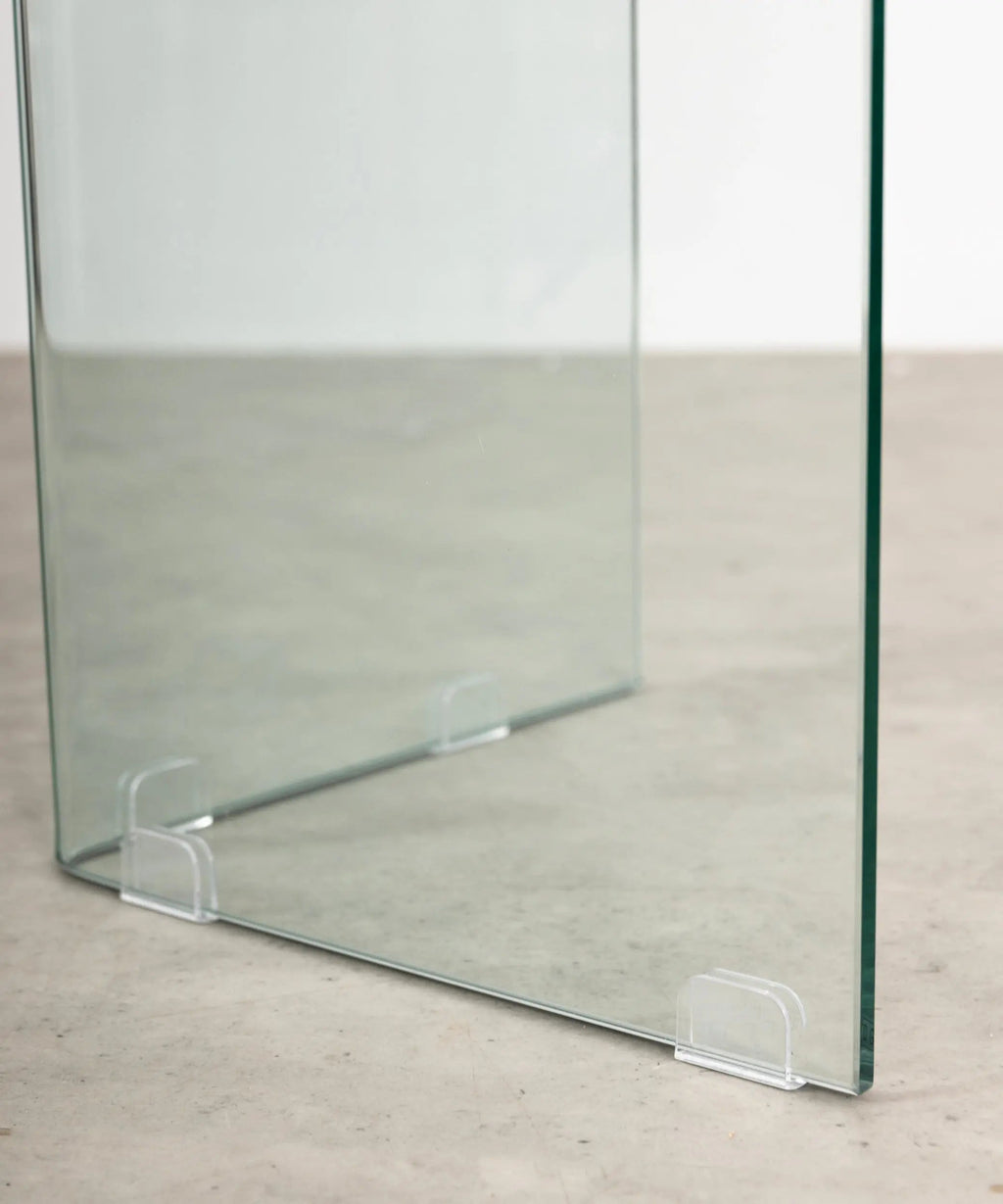 Table à manger rectangulaire en verre trempé Nicole (200x90 cm)