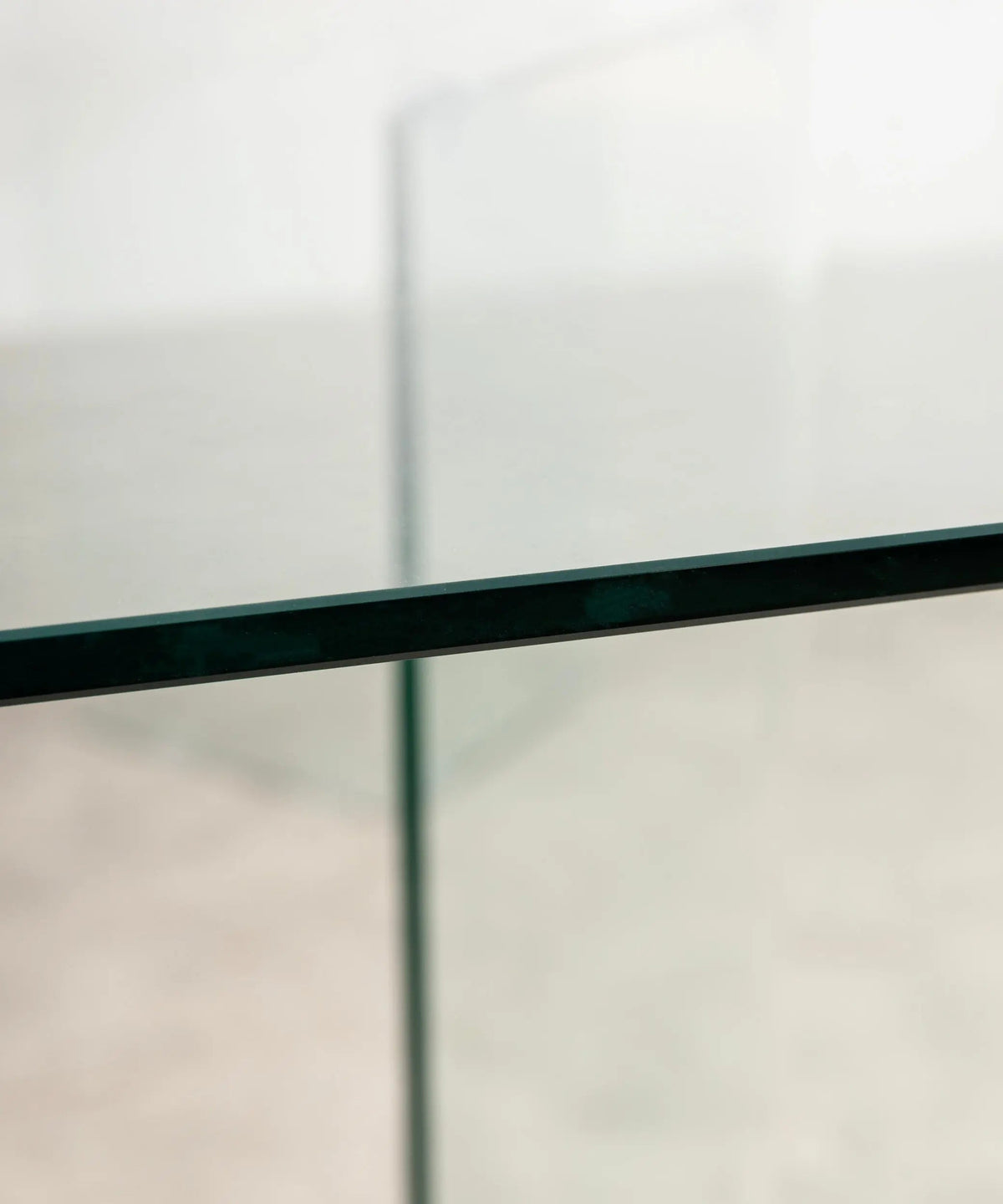 Table à manger rectangulaire en verre trempé Nicole (200x90 cm)