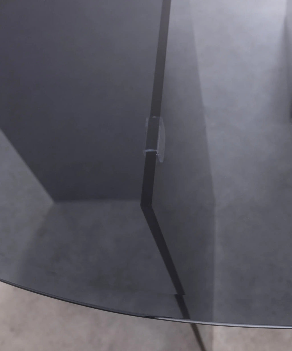 Table à Manger Ronde en Verre Trempé Ona 137 cm