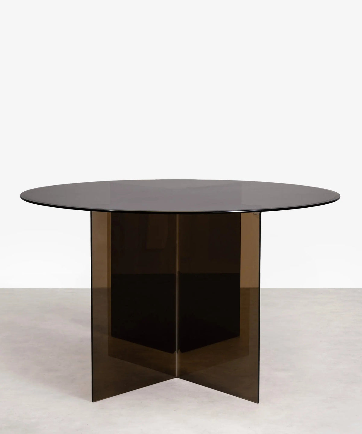 Table à Manger Ronde en Verre Trempé Ona 137 cm
