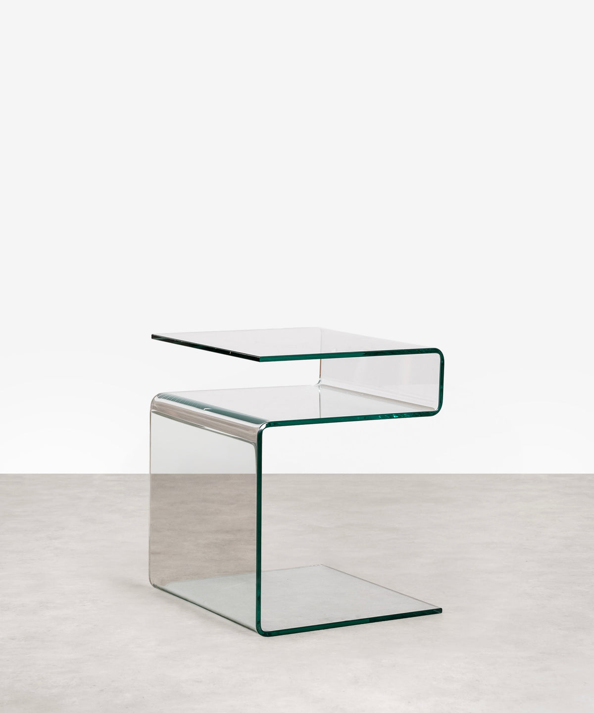 Table d’appoint en verre trempé Saura