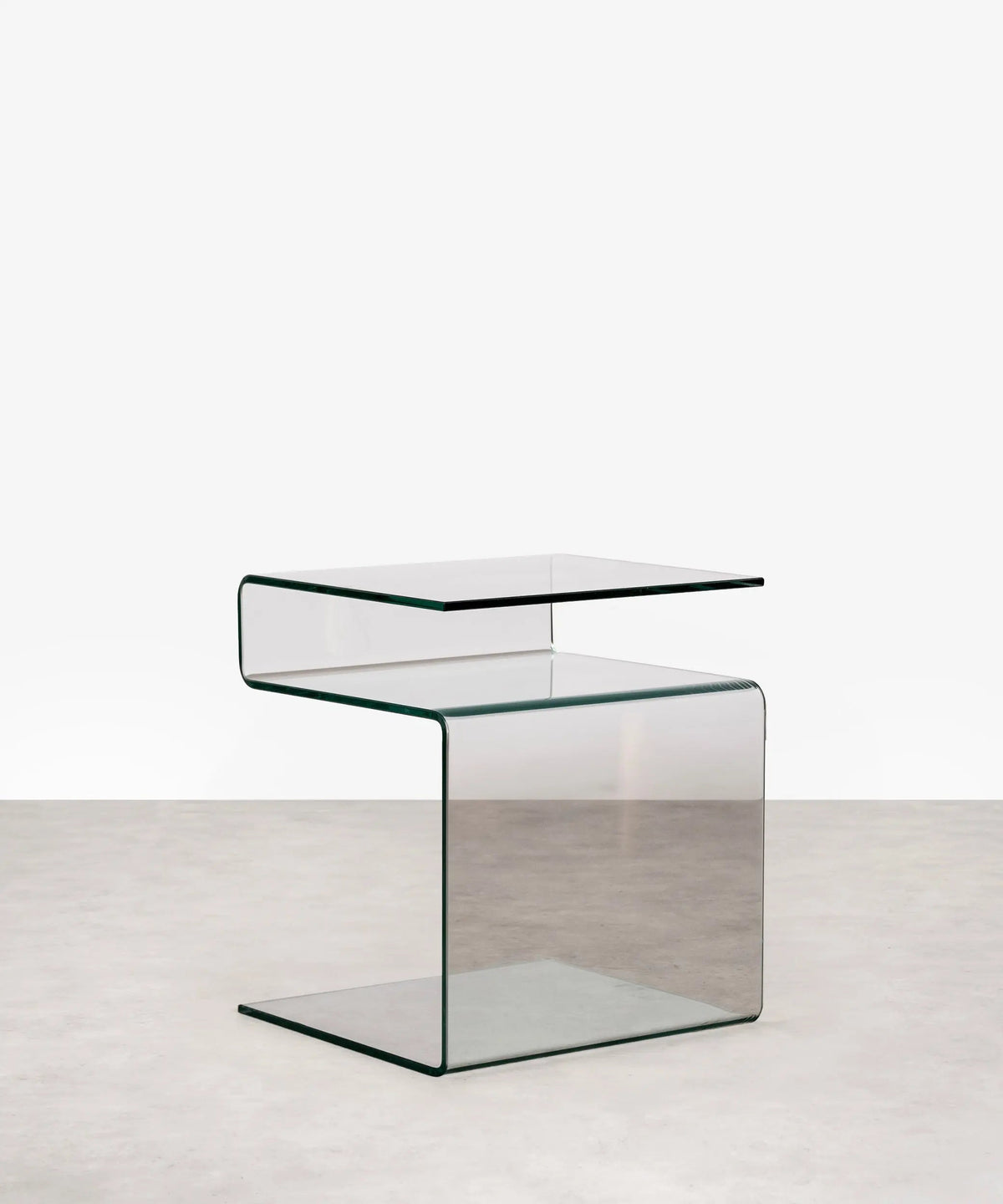 Table d’appoint en verre trempé Saura
