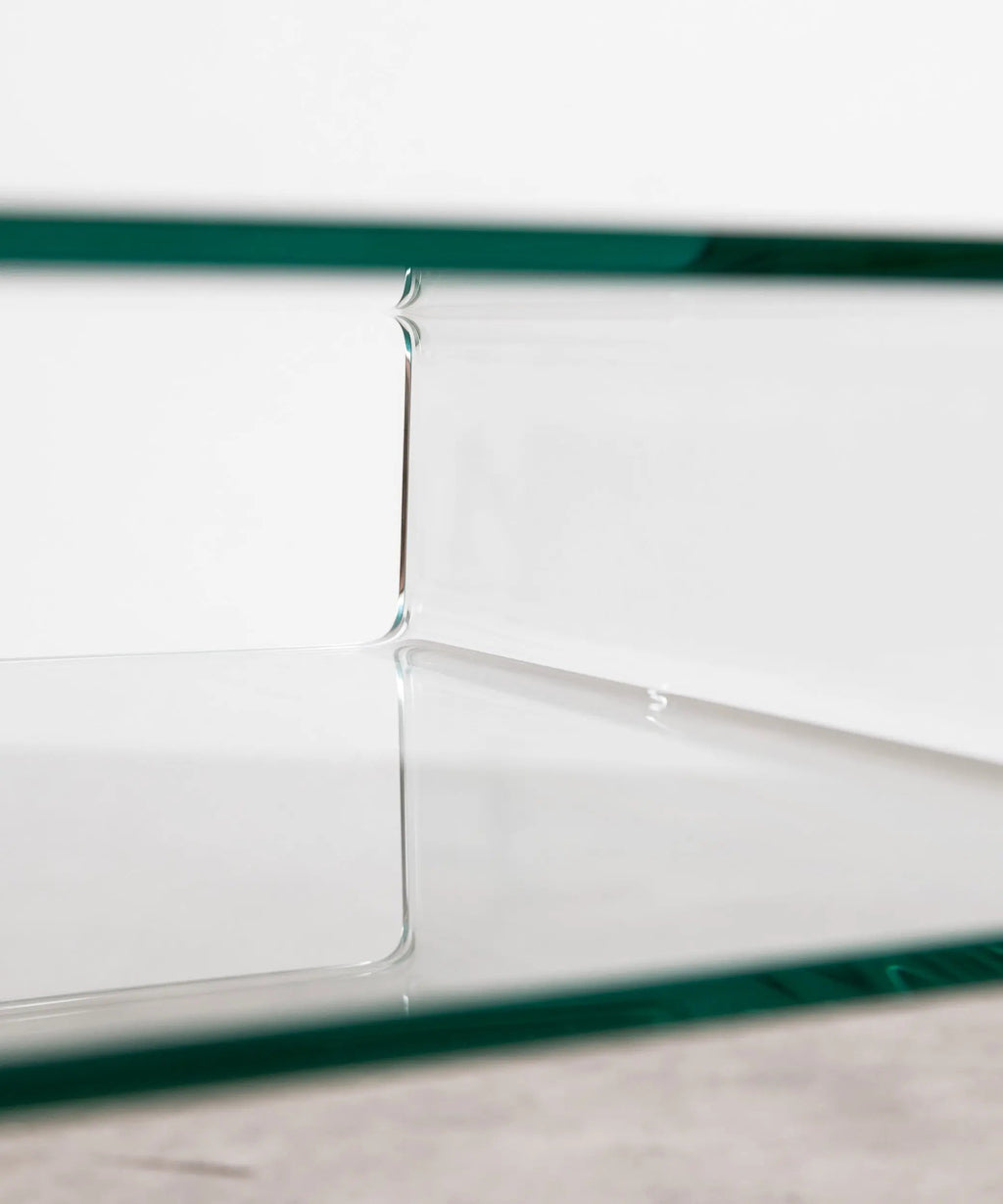Table d’appoint en verre trempé Saura
