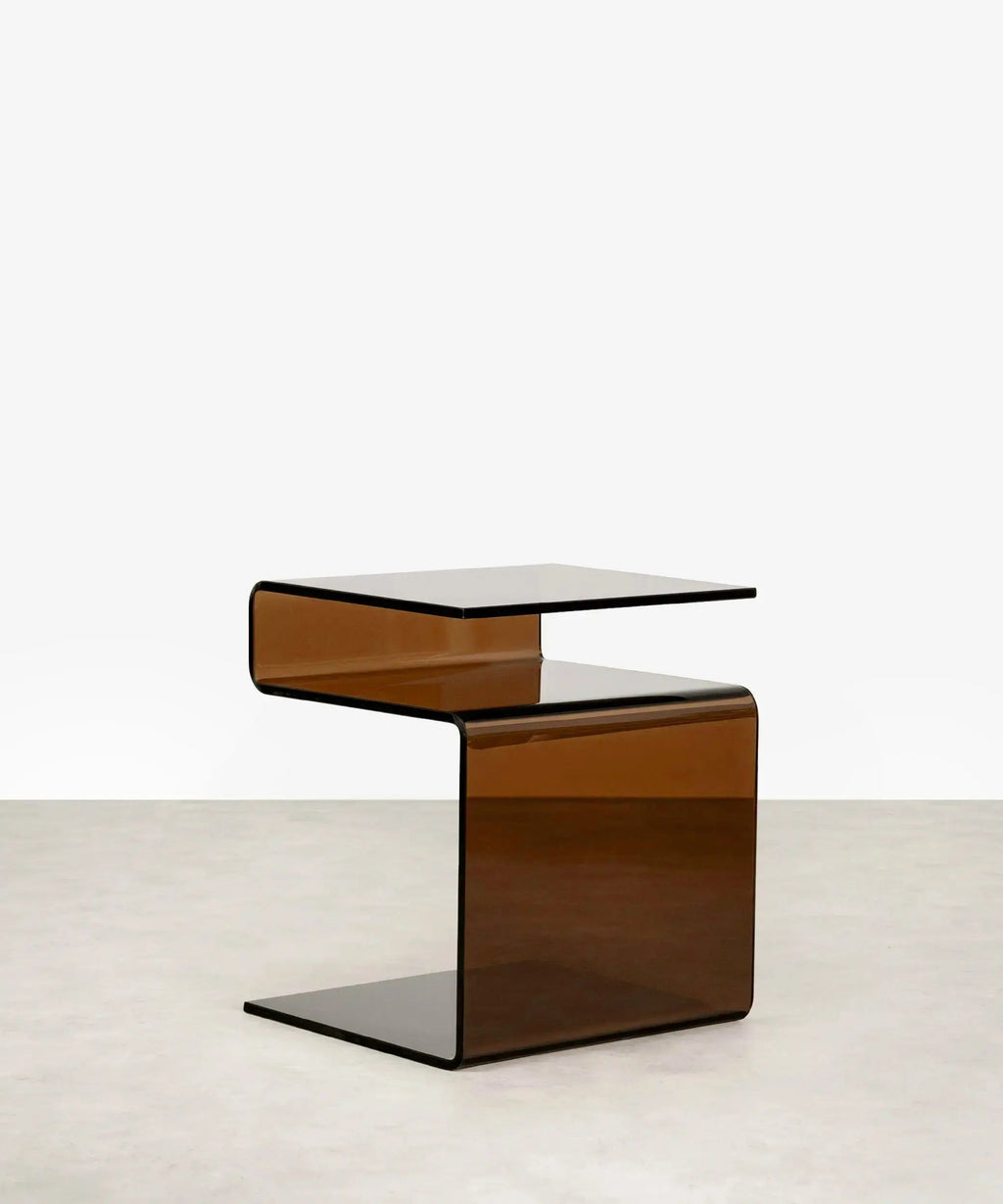 Table d’appoint en verre trempé Saura