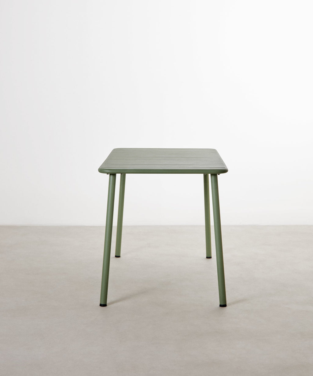 Table d'extérieur carrée en métal Sora (140x70 cm)