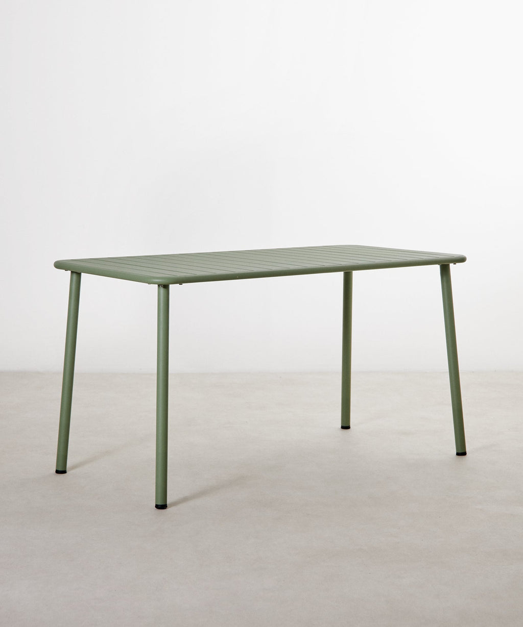 Table d'extérieur carrée en métal Sora (140x70 cm)