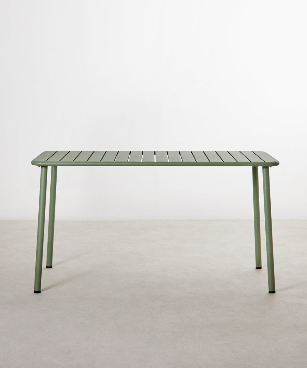 Table d'extérieur carrée en métal Sora (140x70 cm)