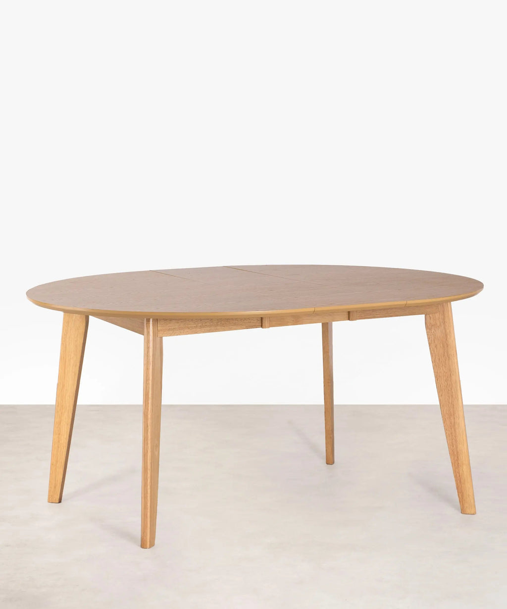 Table à manger ronde extensible en bois Gala (120-150 cm)