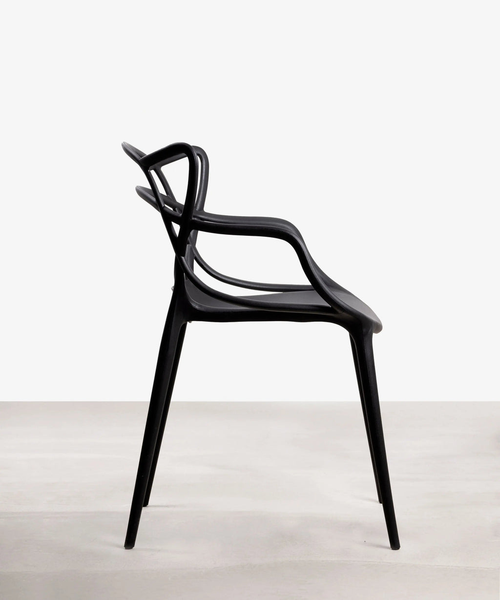 Chaise empilable en polypropylène avec accoudoirs Loop