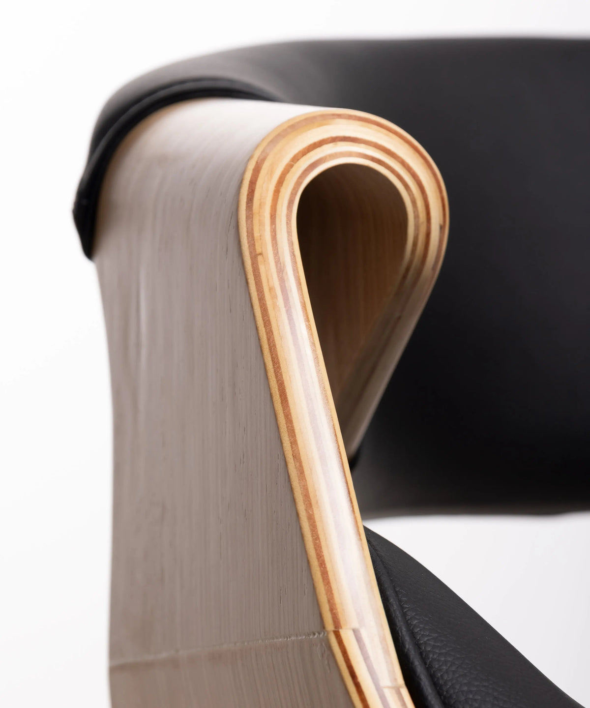 Chaise de salle à manger en bois et similicuir Binsa