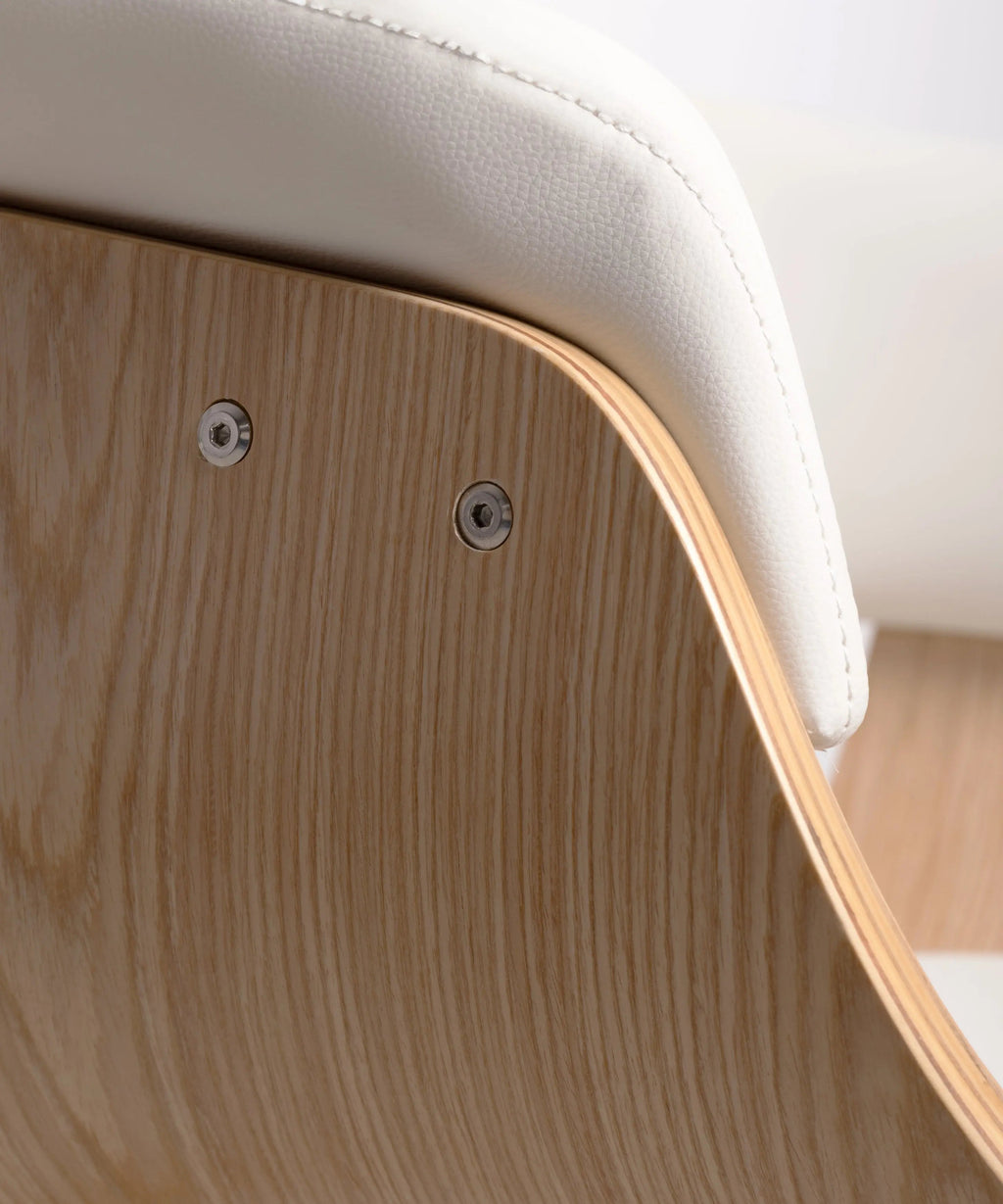 Chaise de salle à manger en bois et similicuir Beckett