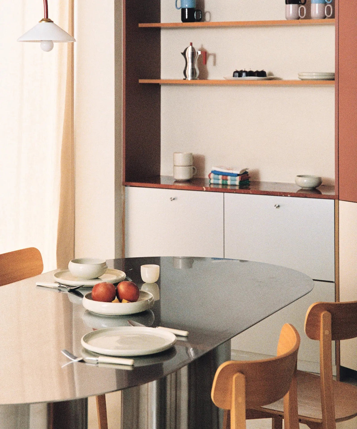Table de Salle à Manger Ovale en Acier Laminé Iron (200 × 76 cm)