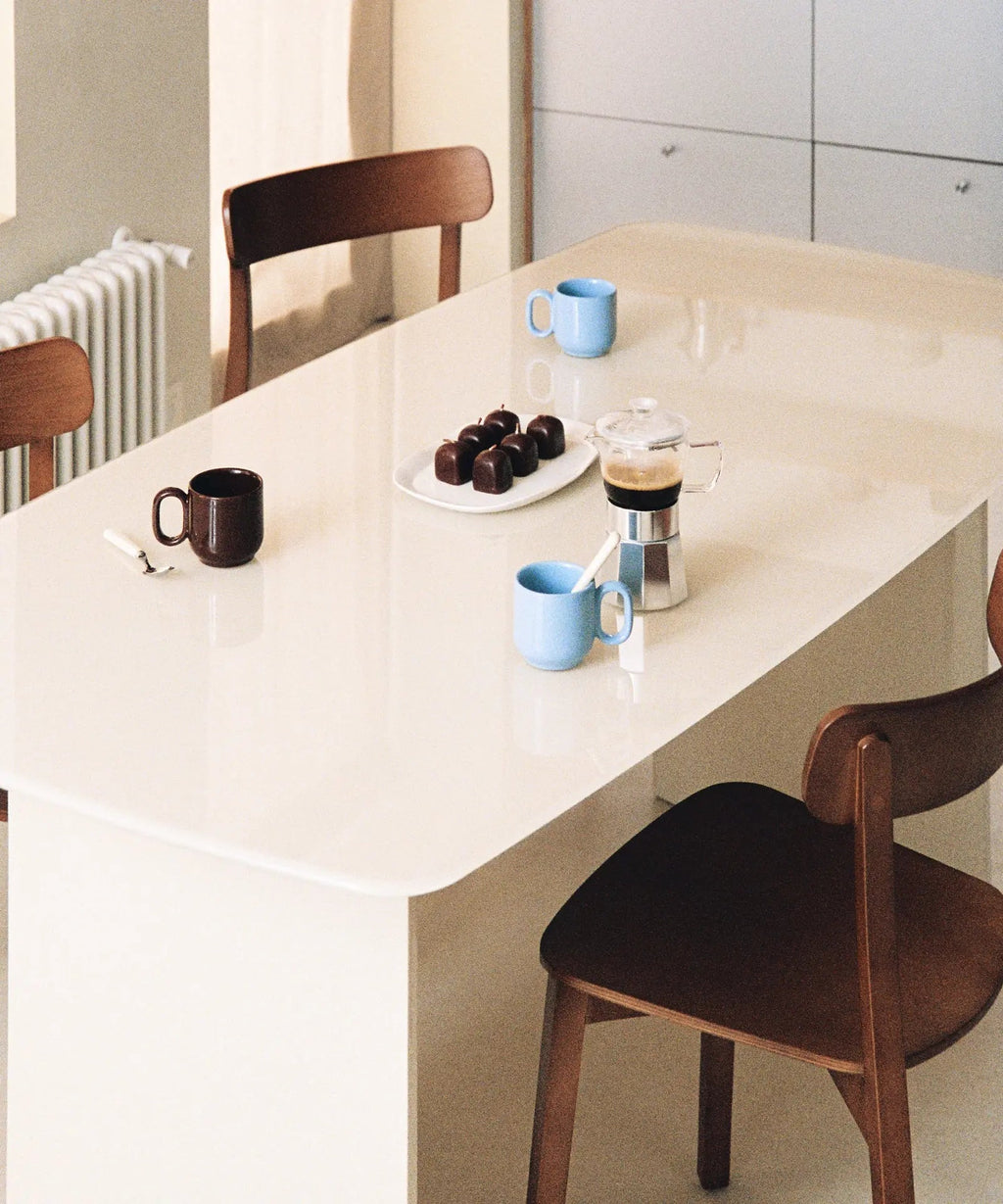 Table à Manger en Verre et Acier Chromé Landa