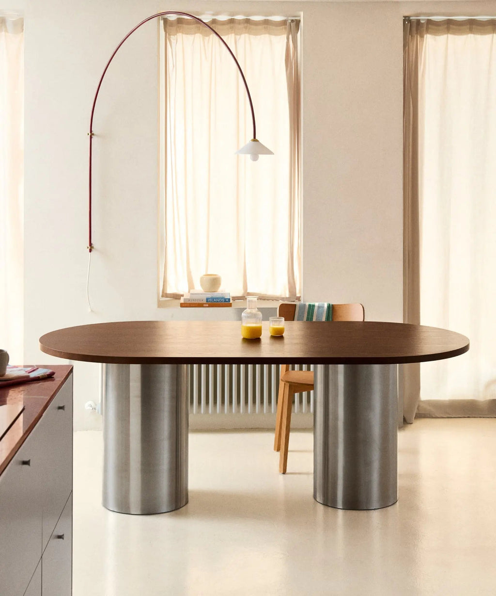 Table de Salle à Manger Ovale avec Pieds en Acier Laminé Inti (200 x 76 cm)