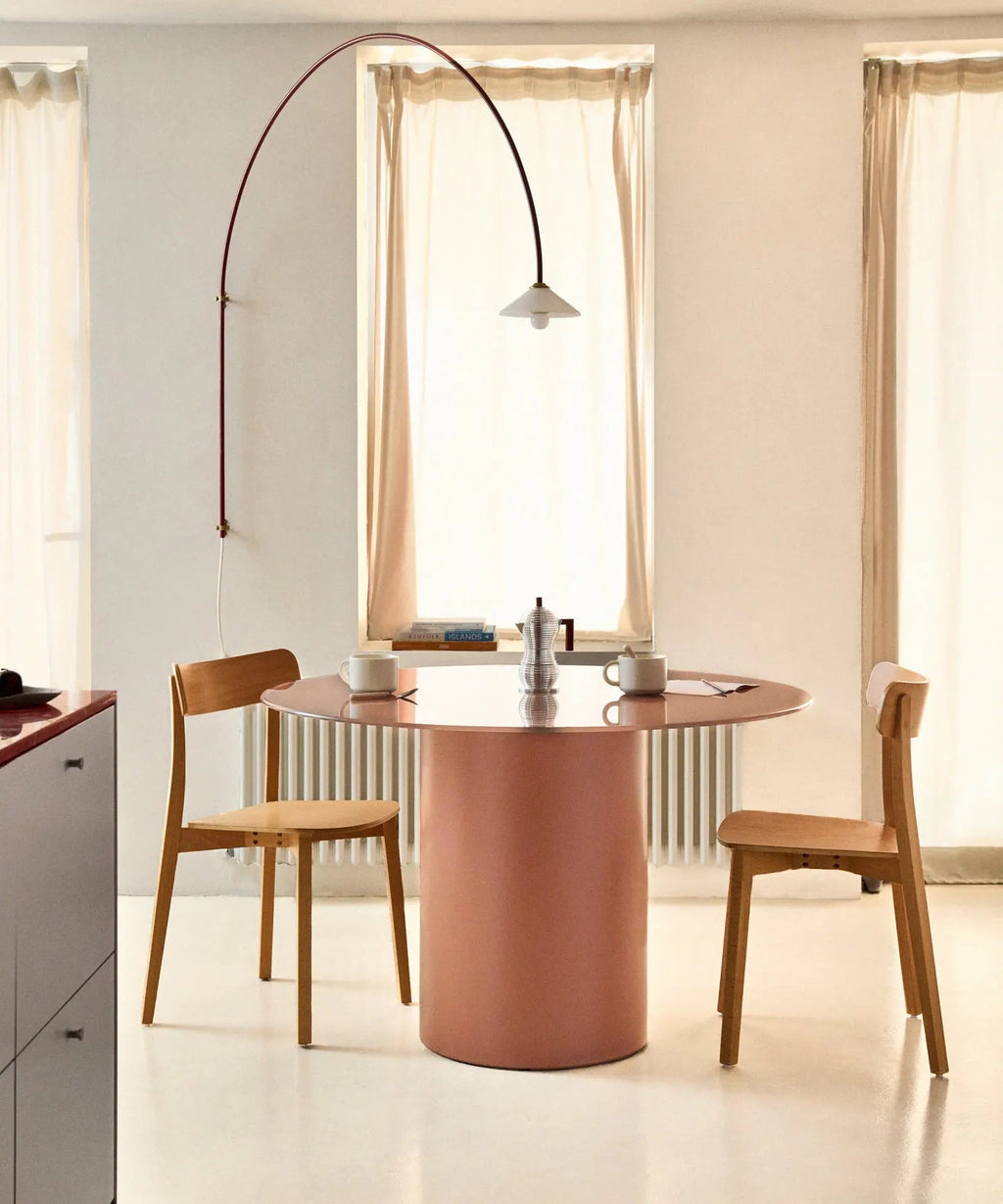 Table de Salle à Manger en Acier Laqué Azure (120 cm)