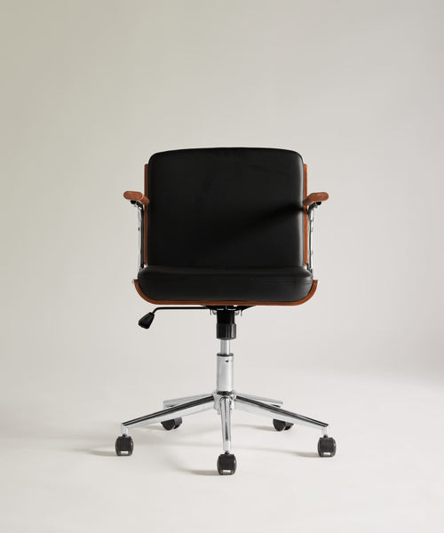 Chaise de Bureau en Noyer et Tissu Wilder