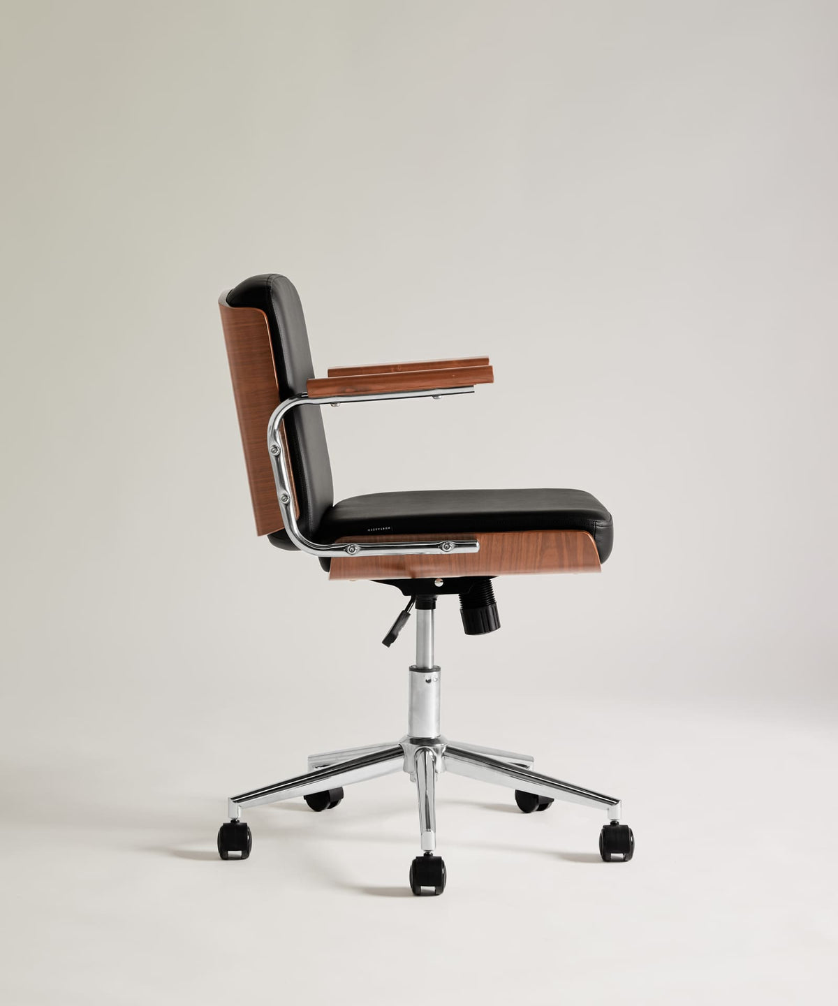 Chaise de Bureau en Noyer et Tissu Wilder