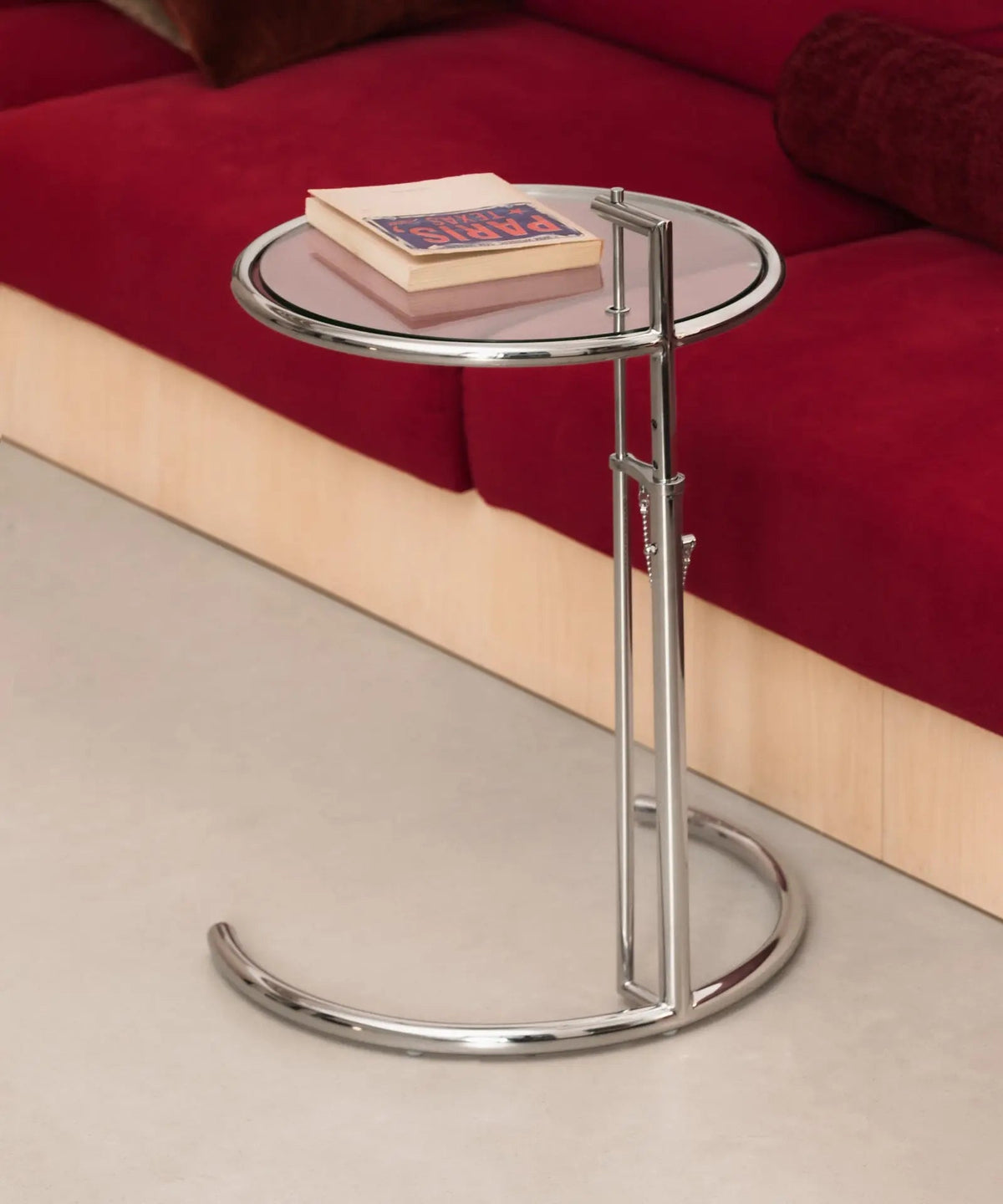 Table d’appoint en acier et verre Helen