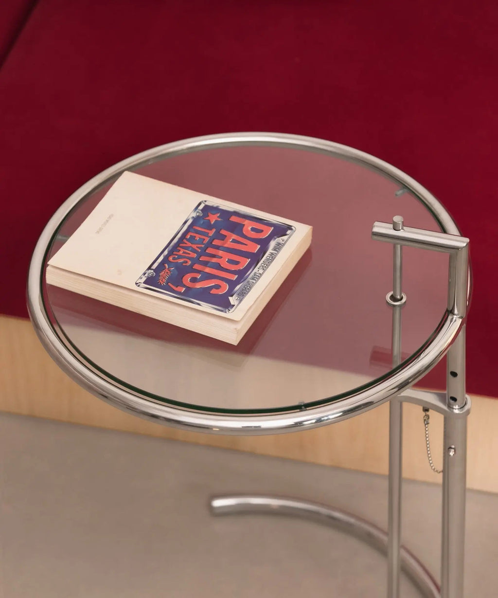 Table d’appoint en acier et verre Helen
